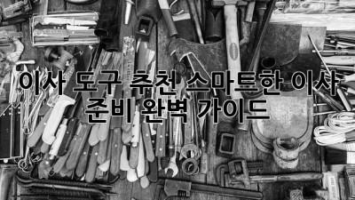 이사 도구 추천: 스마트한 이사 준비 완벽 가이드