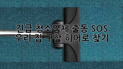 🚨 긴급 청소업체 출동 SOS! 💥 우리 집 구할 히어로 찾기 🦸‍♀️